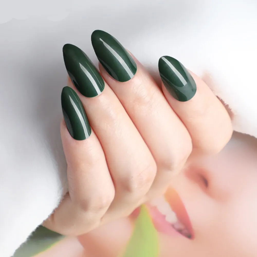 24Pcs French Short Stiletto False Nail Black White Rose Artificial Fake Nails With Design Lady DIY Finger Tip Manicure Tools-Nail Inspo