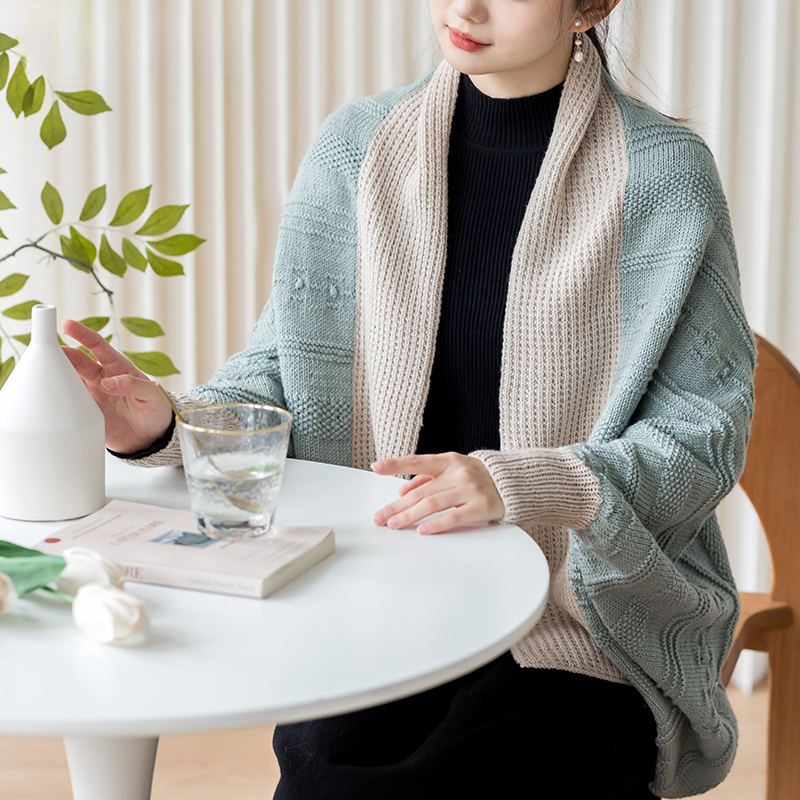 Susan's Shawl: Hand-Knit Wool DIY Kit - Elegant Wearable Art