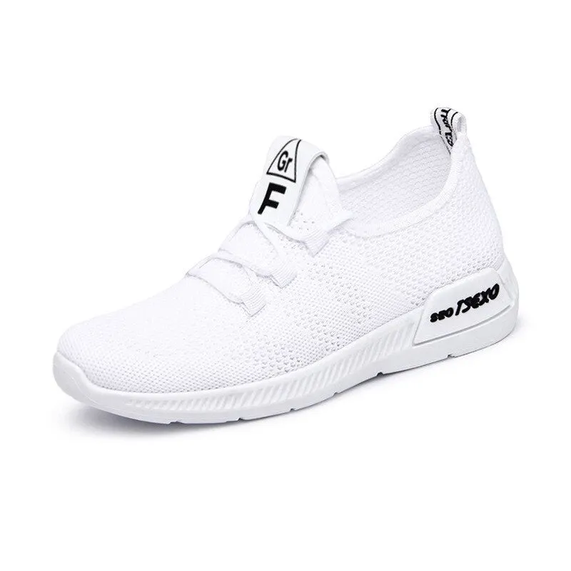 Women Casual Shoes Breathable Fashion Walking Lady Lace Up Flat Shoes White Sneakers Spring Women 2021 Tenis Feminino Footwear
