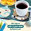 8Pcs Diamond Painting Wooden Cute Animal Coaster Diamond Art Kit w/ Holder No-Slip Decor
