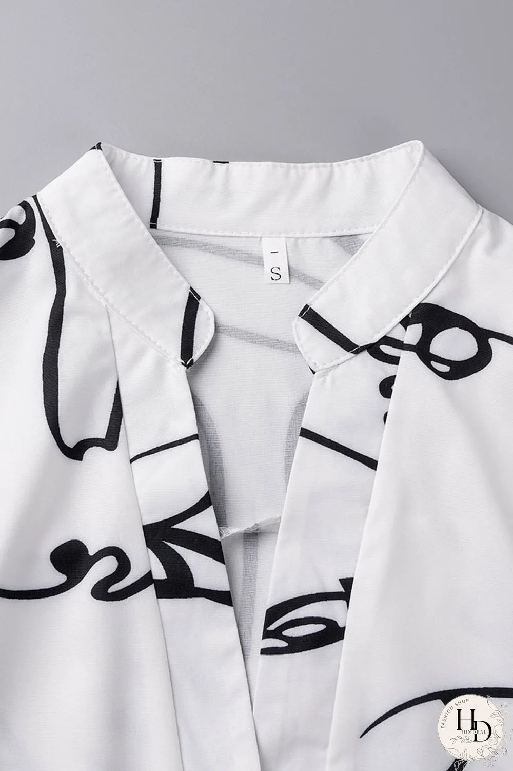 Orange Casual Street Print Patchwork Buckle Mandarin Collar Tops