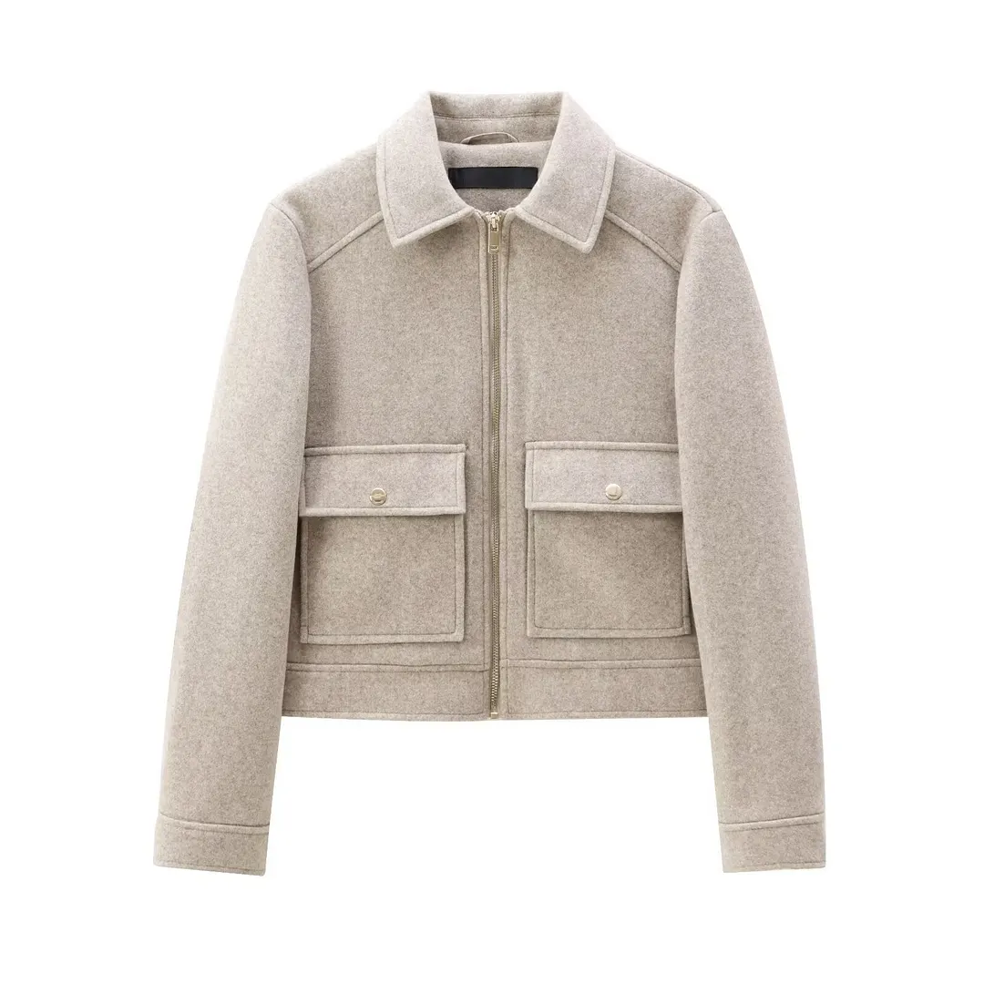 Nigikala Nigikala Women's Dress 2025 Autumn Zipper Collar Long-Sleeved Jacket Baseball Jacket Women L52255