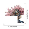 (US Local)House Tree Diamond Painting Art Door Right Angle Sign for Indoor Outdoor Wall