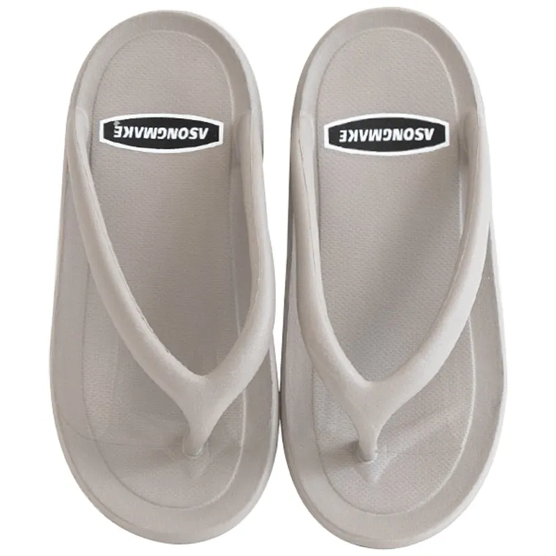 2022 Summer Slippers Man Women Casual Massage Durable Flip Flops Beach Sandals Female Wedge Shoes Striped Lady Room Slippers