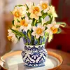 3D Paper Pop Up Flower Bouquet Greeting Card Postcard(Narcissus)