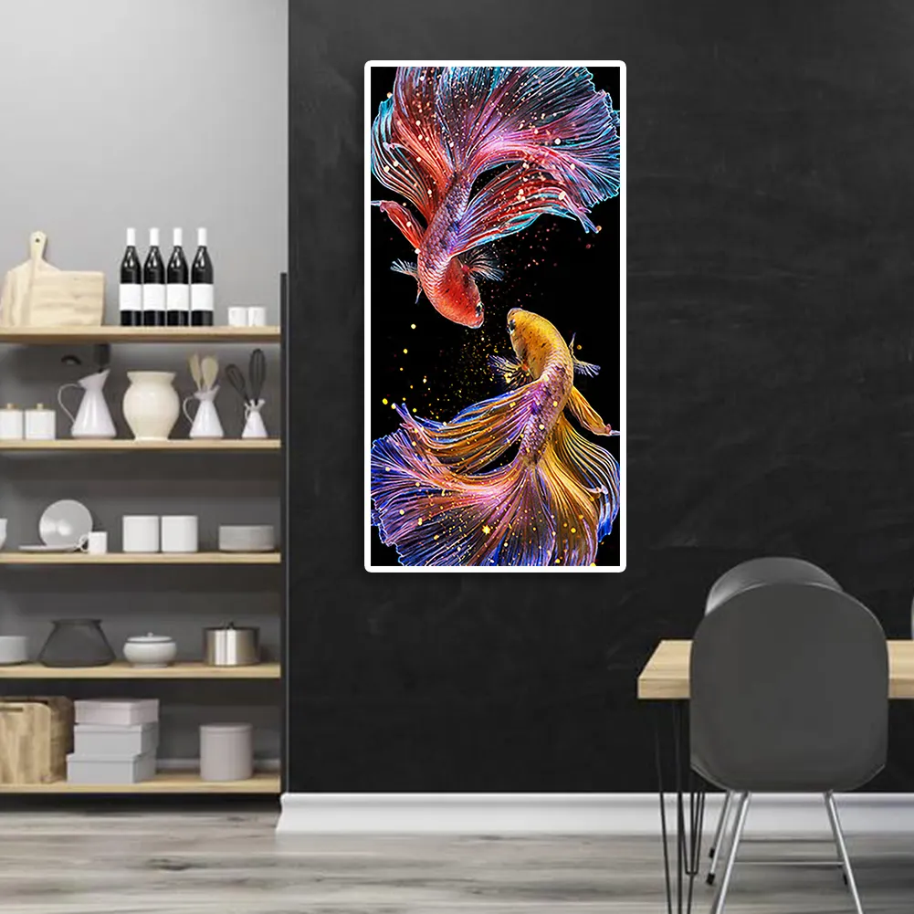 Diamond Painting - Full Round Drill - Colorful Fish (45*85cm)