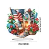 >SALE<American Flag Special Shape Diamond Painting Desktop Home Ornament (House 3)
