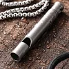 Outdoor Titanium Emergency Whistle EDC Whistle Necklace Pet Training Whistles