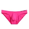 Men's Nylon Solid Contour Pouch Bikini Briefs