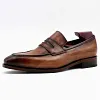 Customized Classic Men Leather Slip On Loafers Shoes