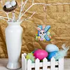 (US Local)PET Double Sided Special Shaped Easter Alphabet DIY Diamond Painting Keychain