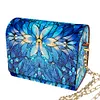 (US Local)DIY Mandala Diamond Art Wooden Coin Pouch with Chain 5D Diamond Painting Purse