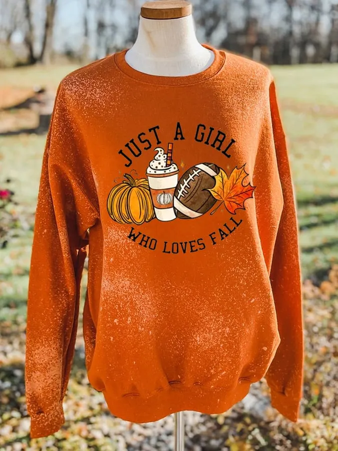 Women's Just A Girl Who Loves Fall Sweatshirt 