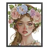 【Limited Stock Sale】Girl With Wreath-14CT Counted Cross Stitch 41*51cm/16.14*20.08in