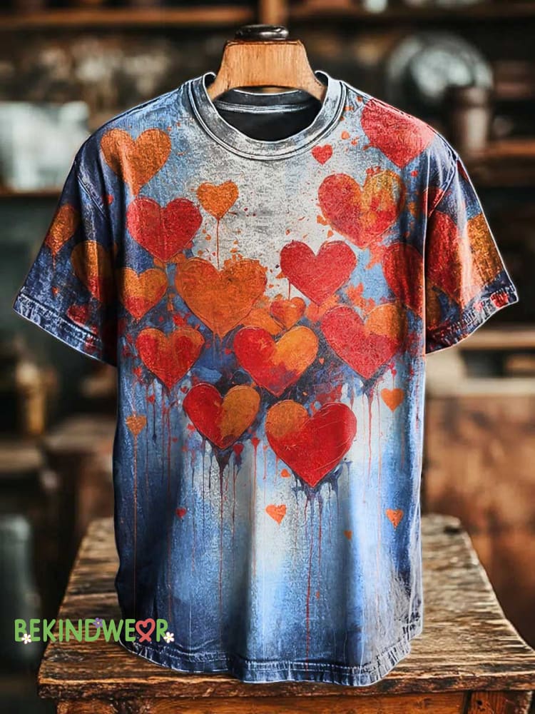 Heart T-shirt Multicolor / S
