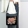 Diamond Painting Golden Rose Crossbody Bag Ethnic Style Handbag with Adjustable Strap