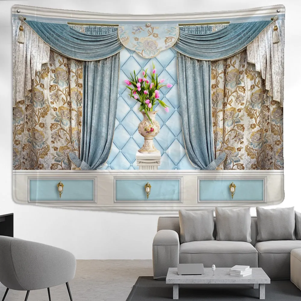 Curtain Pattern Tapestry Wall Hanging Fresh And Simple Art Bohemian Hippie Witchcraft Bedroom Home Decor