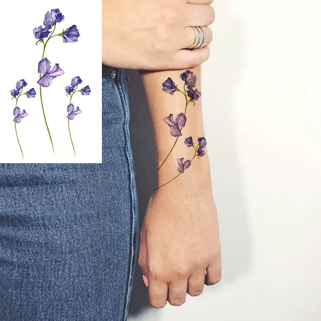 Realistic Butterfly Wrist Temporary Tattoos For Women Girl Moon Sun Whale Rose Flower Fake Tattoo Sticker Fashion Washable Tatoo