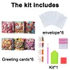 6Pcs Diamond Painting Greeting Card Heart Diamond Handmade Card for Friends