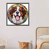 Dog Glass Painting-Paint by Numbers Acrylic Painting 40*40CM