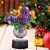 (US Local)Acrylic Double Sided Butterfly Vase Diamond Painting LED Night Light for Desktop