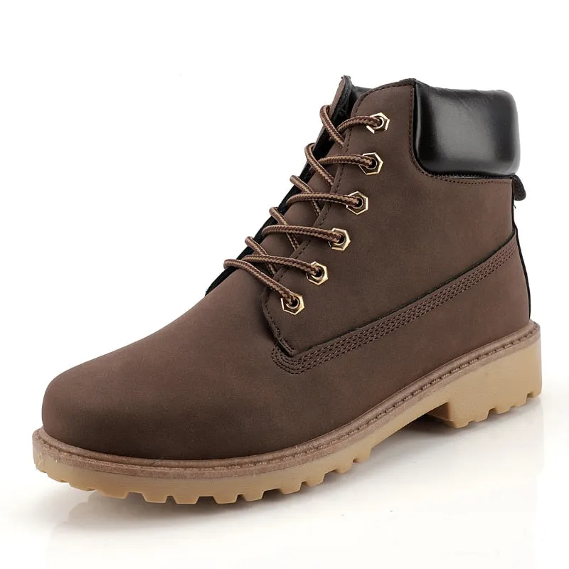 Fashion Anti-skid Men Ankle Boots Outdoor Quality Casual Tooling Shoes Handmade British Style Botas De Hombre High-top All-match
