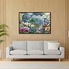 (Big Size)Hummingbirds Gardens - 11CT Stamped 3 Strands Cross Stitch 60*45cm/23.62*17.72in
