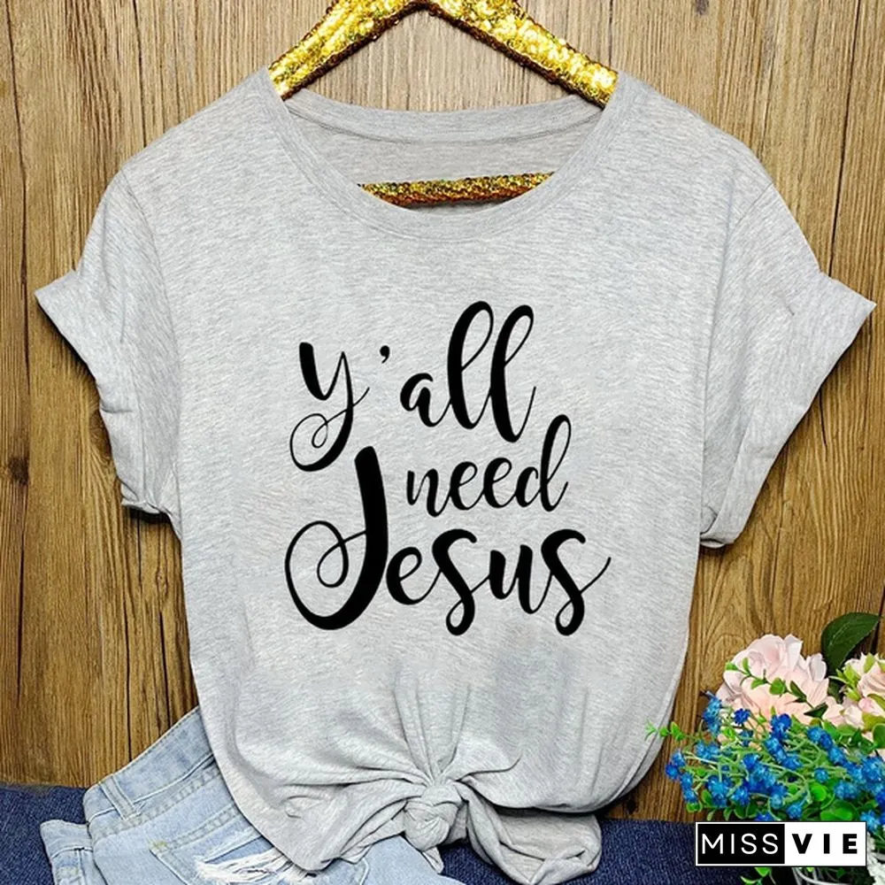 Y'all Need Jesus Shirt/ Christian Shirt/ Funny Tee/ Womens Tee/ Gift for Her/ Christian Shirt/ Christian Tee/ Religious Shirt