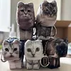 Customized Cat Dog Handmade Square Plushie Keychain Bag Charm Send Pics to bruce663@foxmail.com