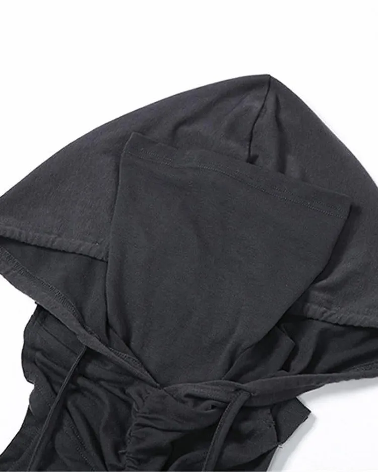 Desert Mask Raider Wrap Top with Hood