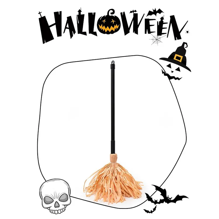 🧙&zwj;♀️Halloween Witch Flying Broom With Spooky Laughing For Halloween Party Decoration Gift🧹