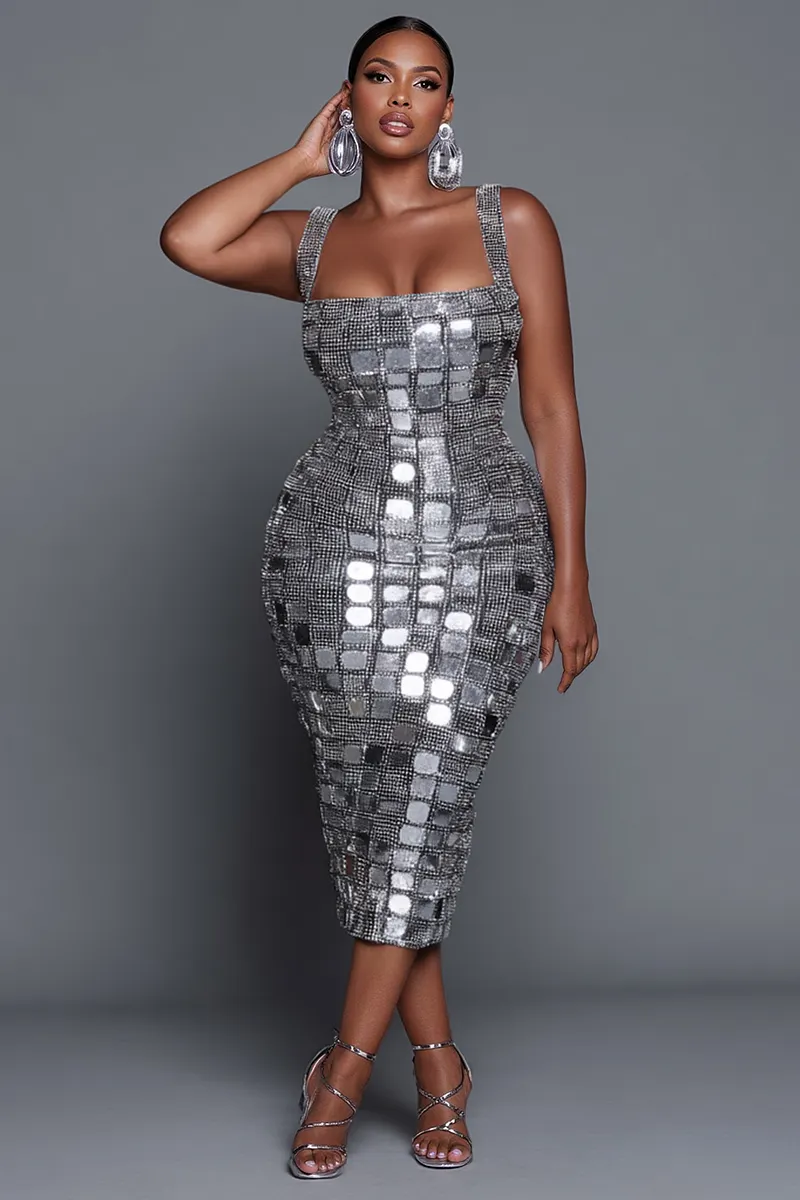 sachin and babi light blue dress Final Sale Plus Size Halter Bodycon Dress with Bottom Fringe in Black