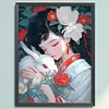 >SALE<Full Embroidery Eco-cotton Thread 11CT Printed Girl Cross Stitch Artwork 40x55cm