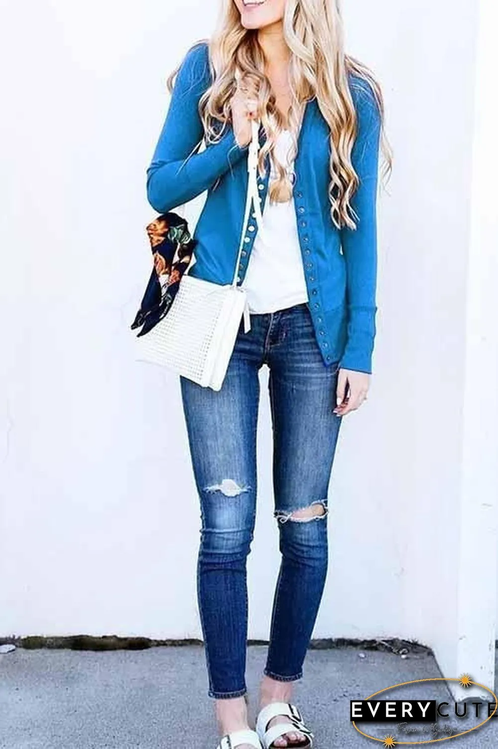 Long Sleeves Buttons Design Cardigan Tops(7 Colors)