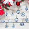 12Pcs DIY Diamond Painting Snowflakes Double Sided Keychain