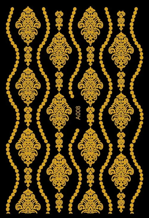 White Nail Art Sticker Laser Gold Metal Stripe Line Tape Self-Adhesive Transfer Foils Decals 3D DIY Manicure Tips Decoration