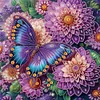 Fleurs De R&ecirc;ve Et Papillons-Peinture Diamant En Forme Sp&eacute;ciale-40 * 40CM