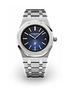 Silver 904L Steel Smoked Blue Dial - Watch - 39mm