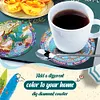 8pcs Diamond Painting Acrylic Pterosaur Coaster Kit with Holder