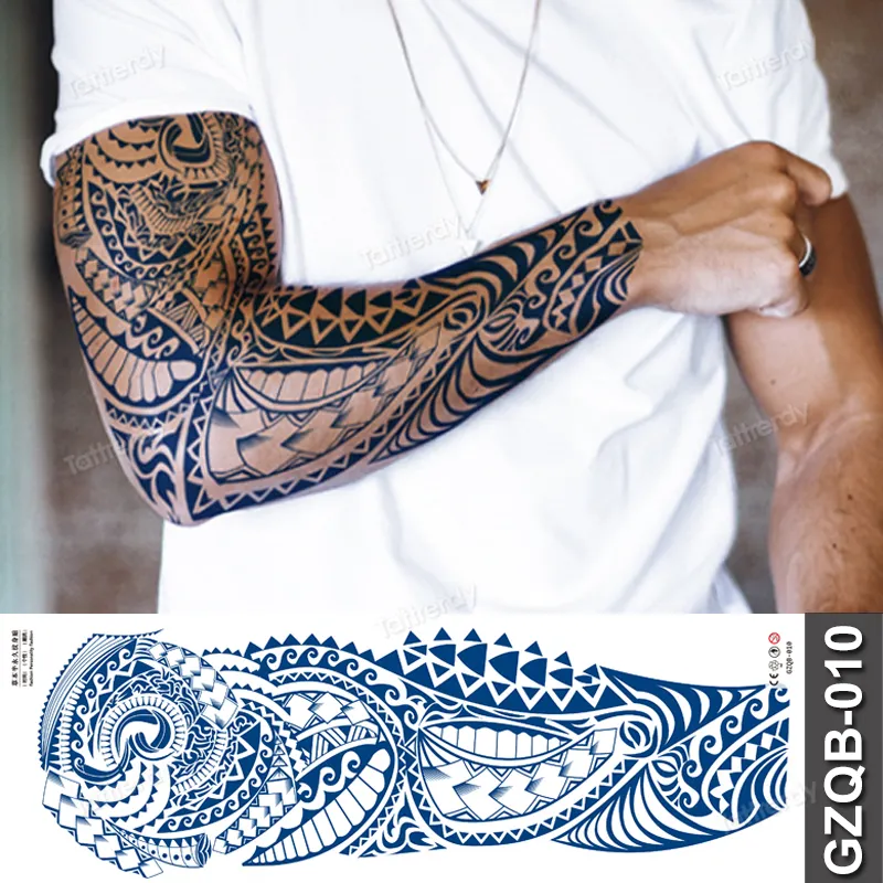 Sdrawing transfer tattoo fake large size full arm tattoo sleeve juice ink long lasting waterproof temporary tattoos men body art