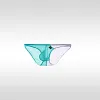Men's Low Waist Transparent Sexy Ice Silk Seamless U-Convex Briefs