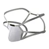 Men's Sexy Large Pouch Cotton Hollow Thong