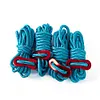 4x 4mm Tent Wind Rope Cord Camping Reflective Lanyard with Buckle (Blue)