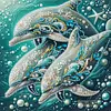 Dolphin-Partial Special Shaped Diamond painting 30*30cm