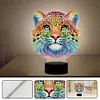 Animal Diamond Painting Night Light Diamond Art Lamp Home Decoration (Leopard)