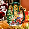 >SALE<Wooden Santa Claus Diamond Painting Desktop Ornaments for Bedroom Table Decor