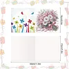 8Pcs Butterfly Diamond Painting Greeting Card Diamond Drawing Card for Friends