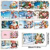 (US Local)12PCS DIY Xmas Pattern Rhinestone Diamond Art Mosaic Postcards for Celebrations