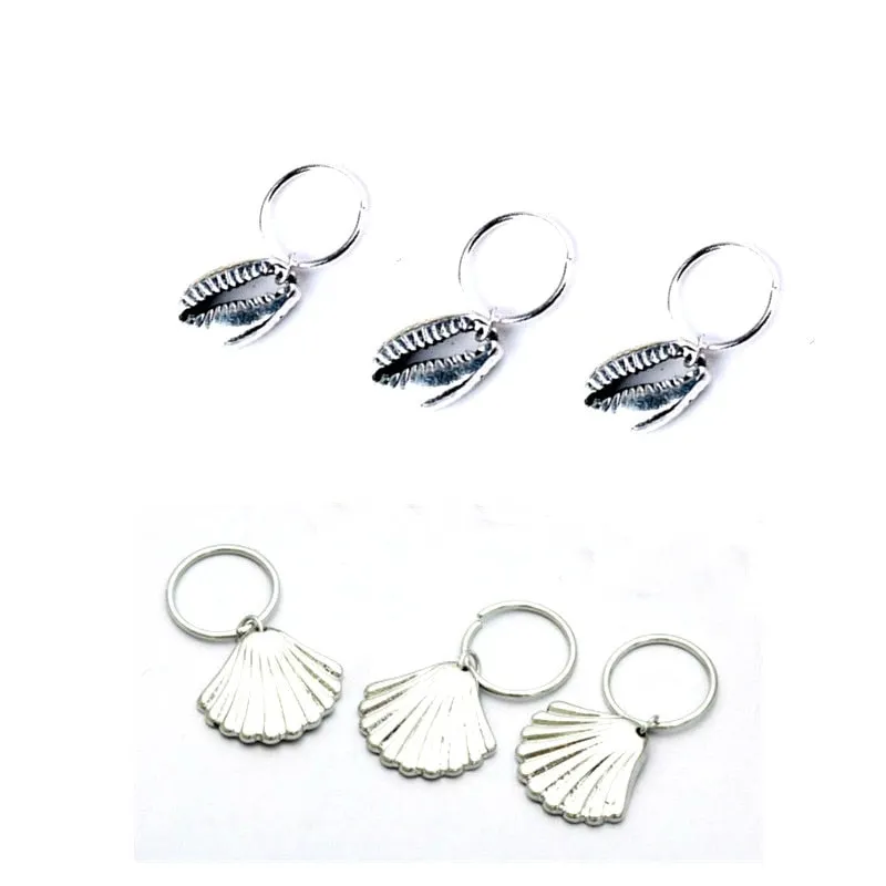 Hair Braid Coin Leaves Retro Colorful Beads Pendant Charms Rings Clip Headband for Pierced Hip-hop Braiders Leaves Accessories