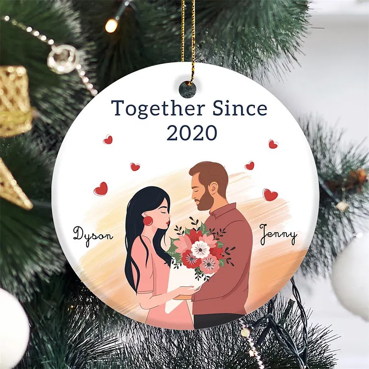 Personalized Christmas Ornaments First Christmas Ornament Custom Christmas Tree Decor Ornament for Your Love for Couples
